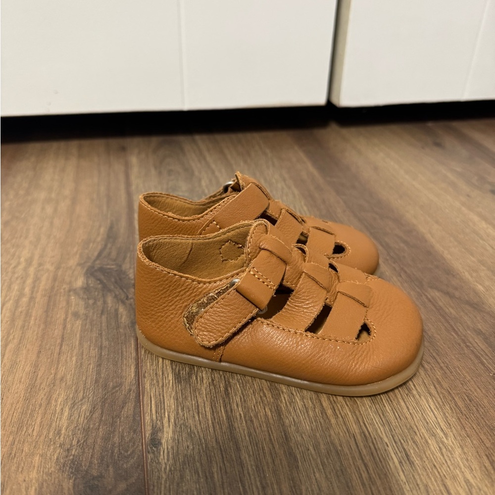 Zara Toddler Tan Leather Kids Shoes size 4 1/2